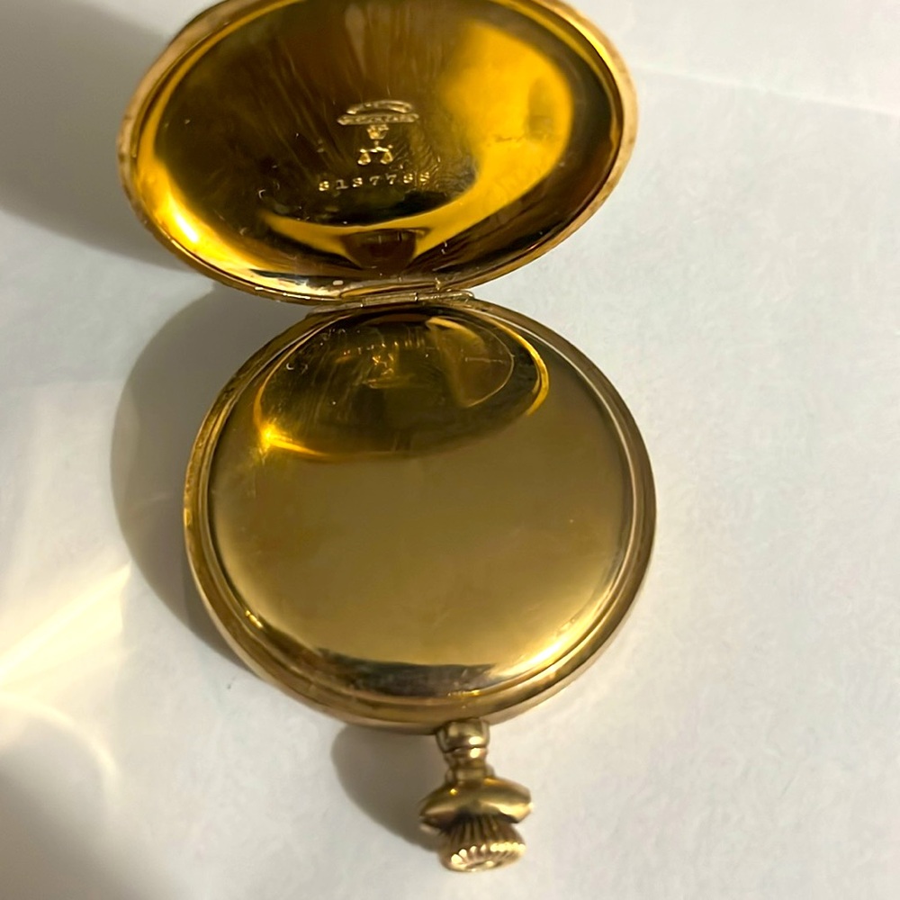 1903 14k gold Waltham - keystone pocket watch